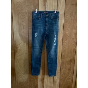 J.Crew Mercantile Womens High Rise Skinny‎ Distressed Jeans Blue Size 27